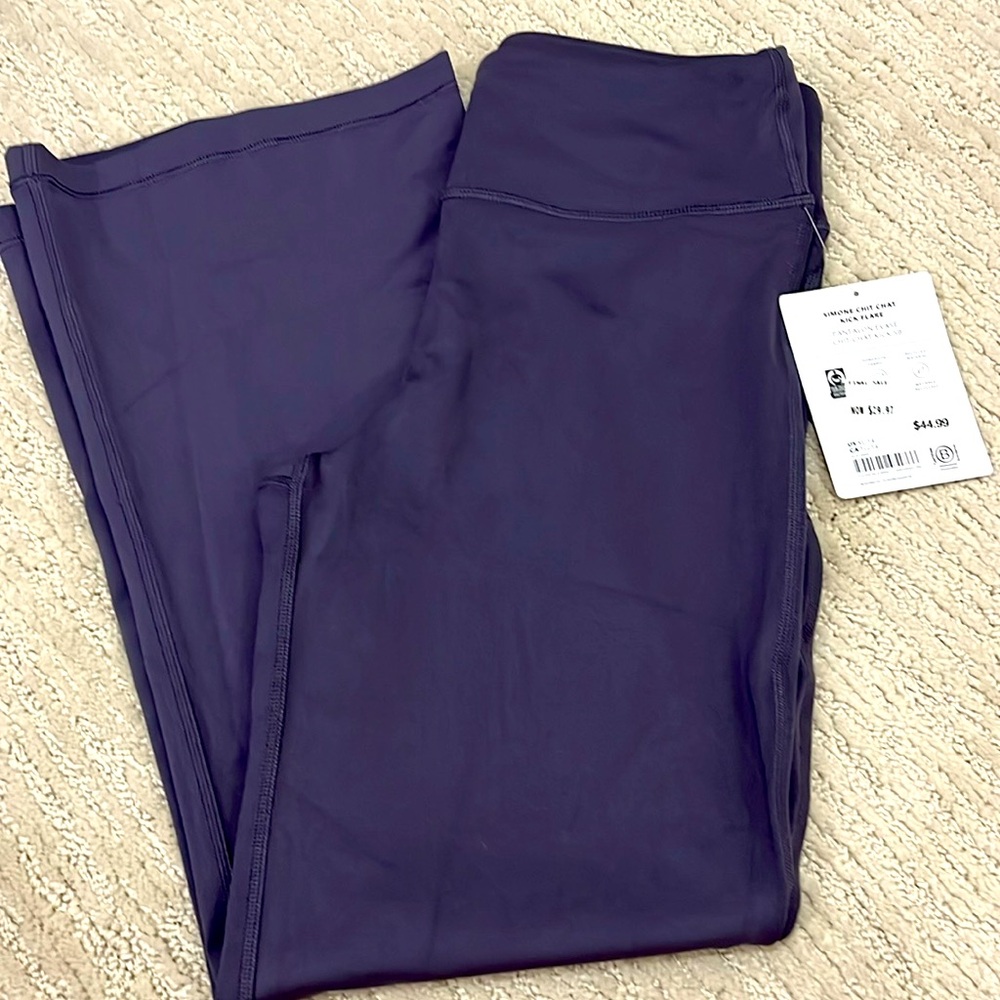 Athleta x Simone Biles high Rise Softluxe Chit Chat Kick Flare